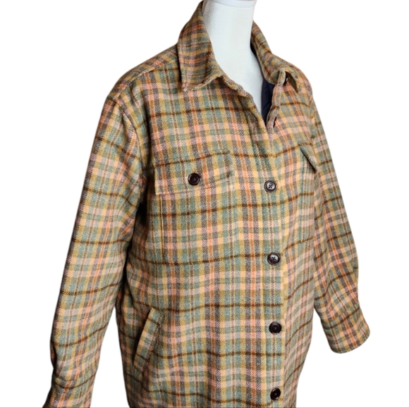 NEW The GREAT. The State Park Plaid Quilted Jacket Shacket Size 1/ Small - Picture 4 of 11